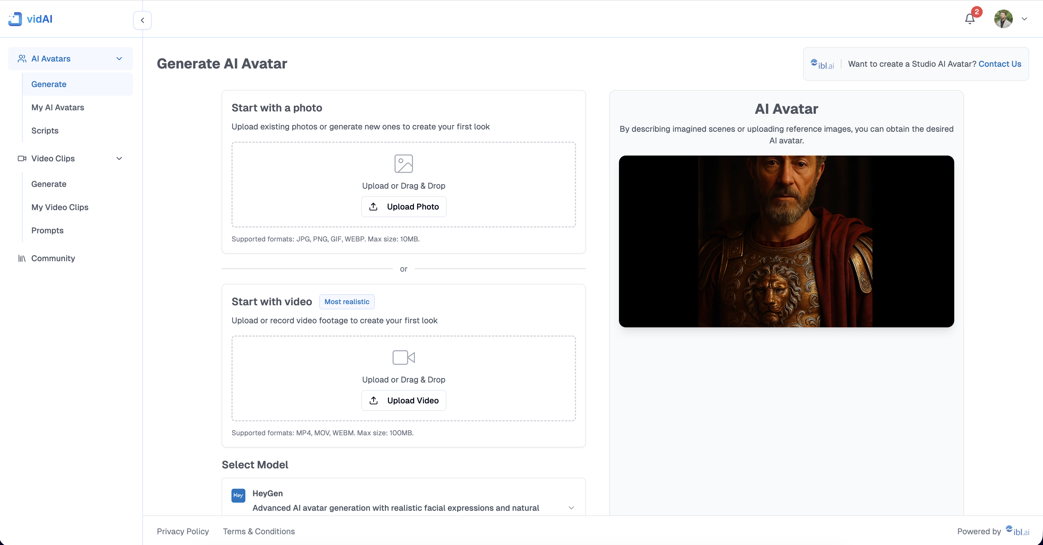 Generate AI Avatars