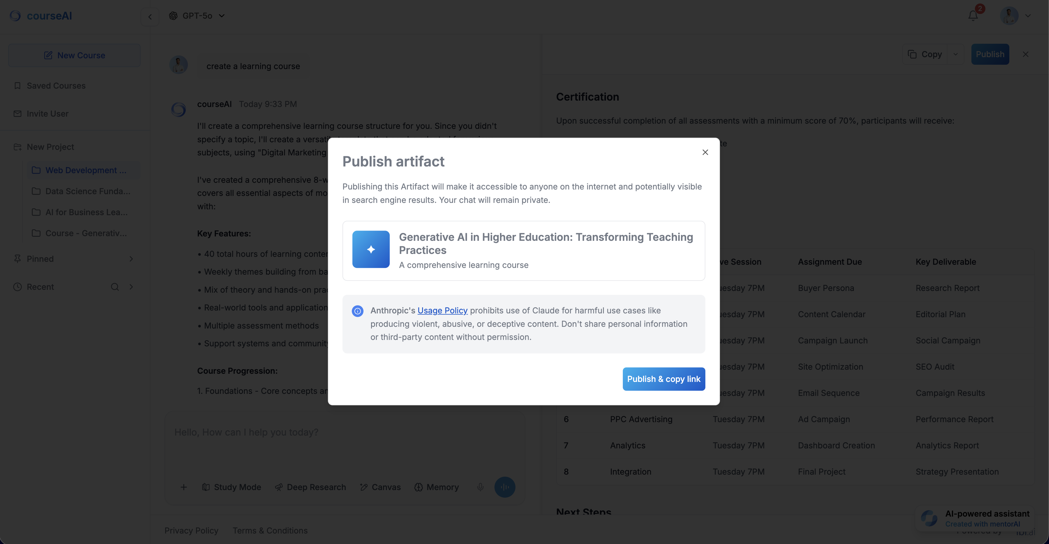 One-Click Publishing